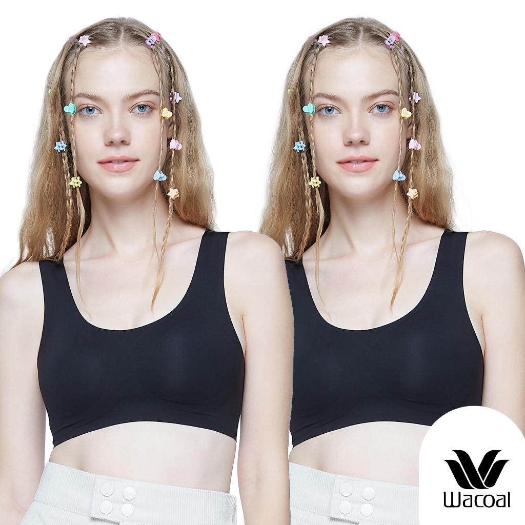 Wacoal Smart Size Go Girls Jelly Bra 3D Fit บราไร้โครงวาโก้ เจลลี่บรา เซท 2 ชิ้น รุ่น WB3Y39/WB3239  (  สีดำ- สีดำ BL )
