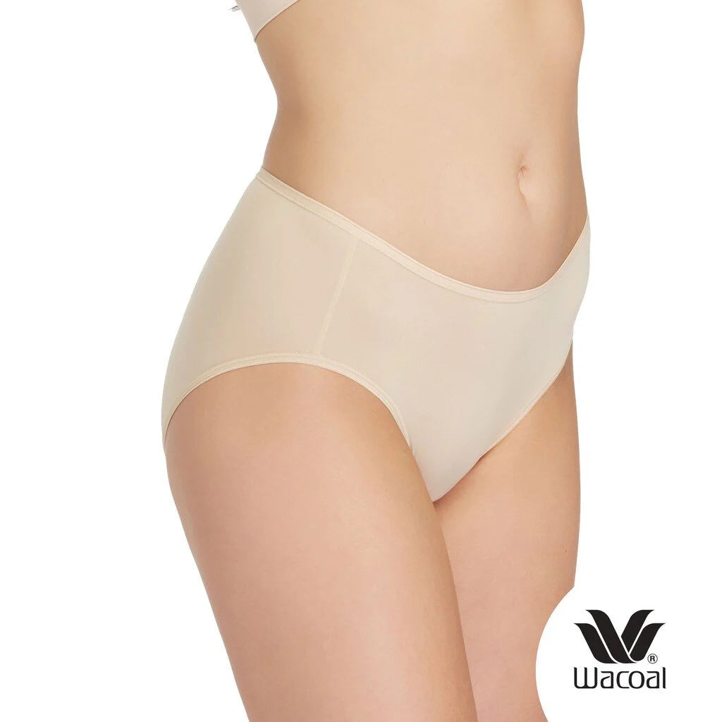 Wacoal Super soft panty กางเกงในนุ่มสบาย รูปแบบครึ่งตัว Set 5 ชิ้น รุ่น WU3F11 คละสี (สีดำ-สีเนื้อ-สีชมพูอ่อน)