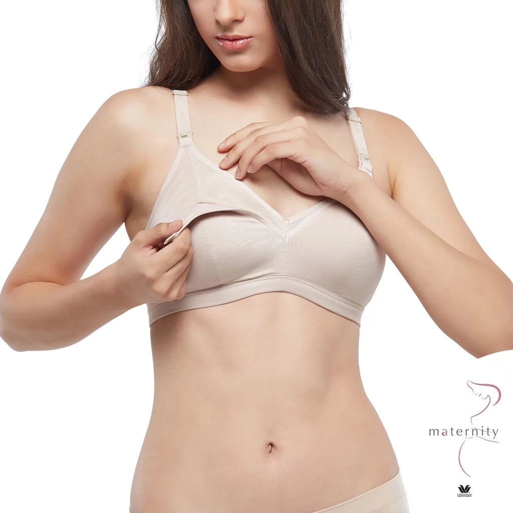 Wacoal Maternity Bra บราหลังคลอด เปิดให้นมบุตร รุ่น WM1088 สีโอวัลติน (OT)