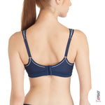 Wacoal exercise bra, Outer to Wear Motion Wear, model WR1501, blue (BU)