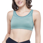 วาโก้บราสำหรับออกกำลังกาย Outer to Wear Motion Wear  รุ่น WR1501 สีเขียวออกเทา (GV)