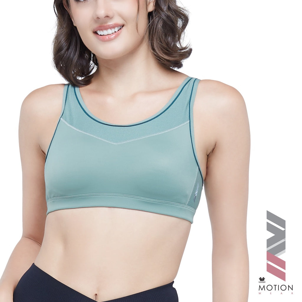 วาโก้บราสำหรับออกกำลังกาย Outer to Wear Motion Wear  รุ่น WR1501 สีเขียวออกเทา (GV)