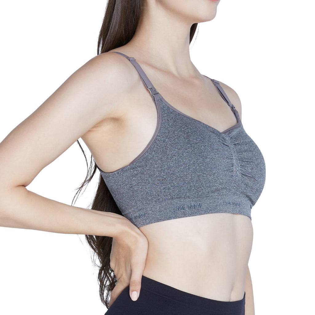 Wacoal Maternity Mommi Bra บราสำหรับให้นมบุตร รุ่น WM1Y02 สีเทาเข้ม (DG)