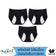 Wacoal Hygieni Night, sanitary panties for night use, half-body style, model WU5T01, set of 3 pieces, black (BL)