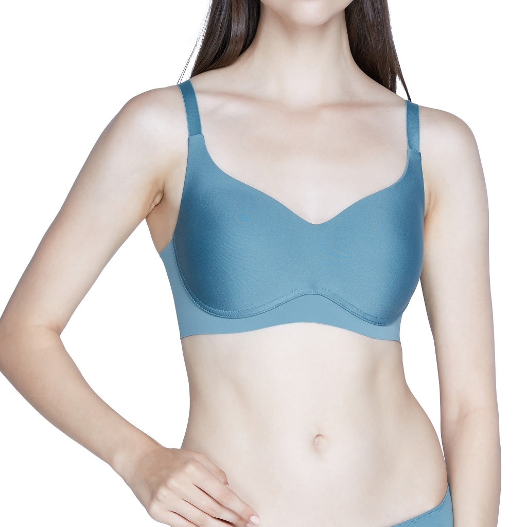 Wacoal Smart Size wireless bra, easy to choose, comfortable to wear, model WB5X21, blue-green (PG)