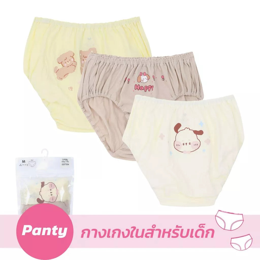 Wacoal Bloom Panty กางเกงในสำหรับเด็ก Pack 3 รุ่น WU6A43 คละสี (CR)