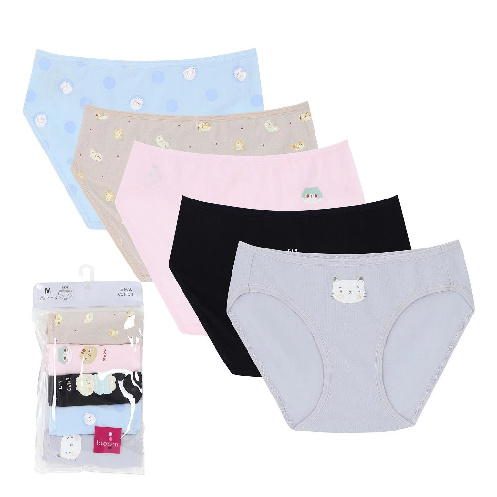 Wacoal Bloom Panty กางเกงในสำหรับเด็ก Pack 5 รุ่น WU6J32 คละสี (BL)