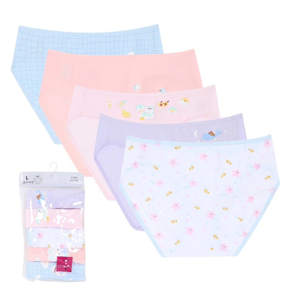 Wacoal Bloom Panty กางเกงในสำหรับเด็ก Pack 5 รุ่น WU6J32 คละสี (PI)