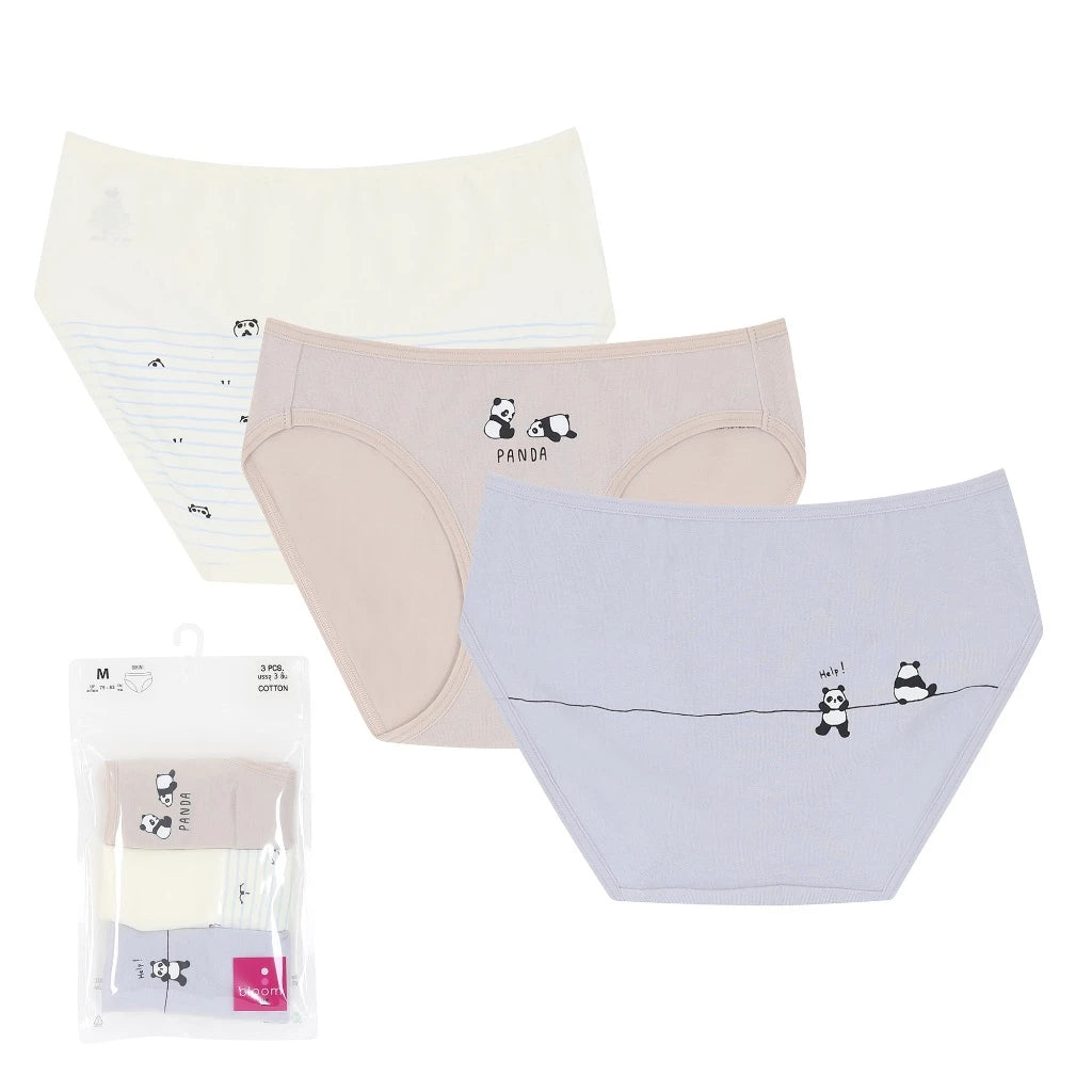Wacoal Bloom Panty กางเกงในสำหรับเด็ก Pack 3 รุ่น WU6J29 คละสี (GY)