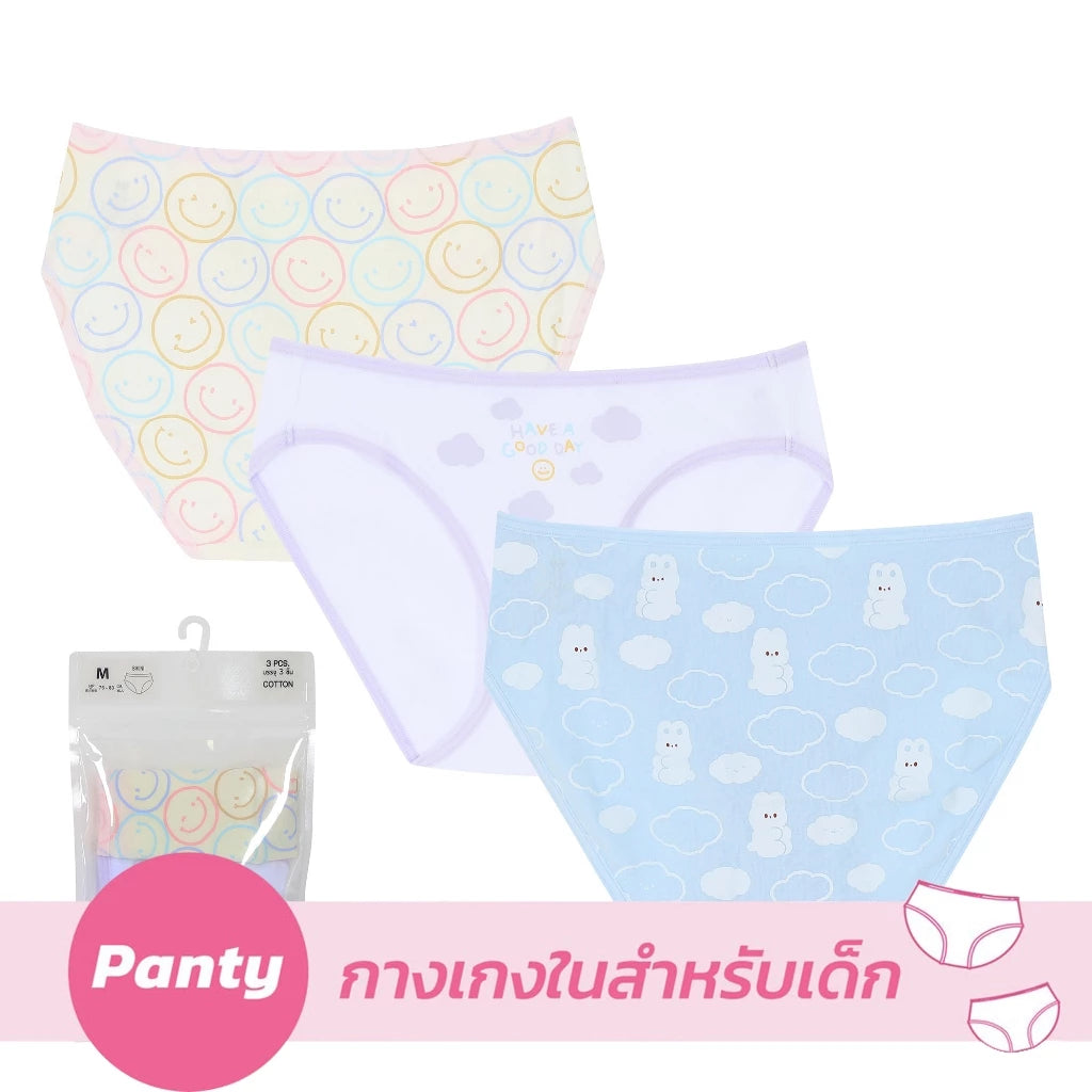 Wacoal Bloom Panty กางเกงในสำหรับเด็ก Pack 3 รุ่น WU6J29 คละสี (SX)