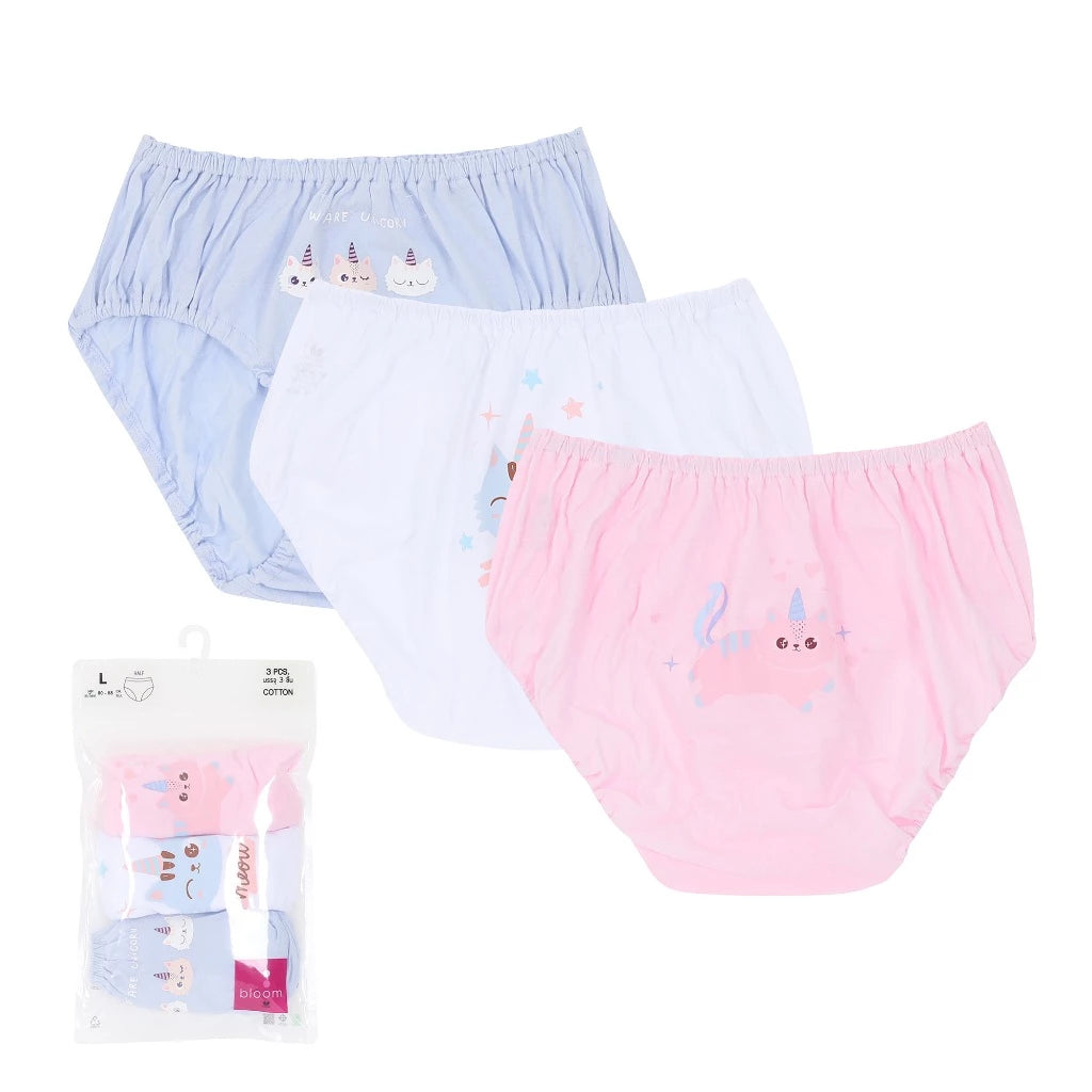 Wacoal Bloom Panty กางเกงในสำหรับเด็ก Pack 3 รุ่น WU6A43 คละสี (LP)