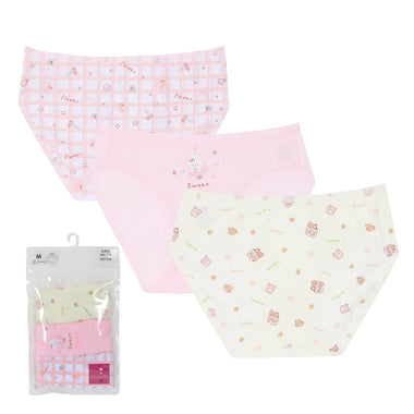 Wacoal Bloom Panty children's underwear, Pack 3, model WU6J29, assorted colors (PI)