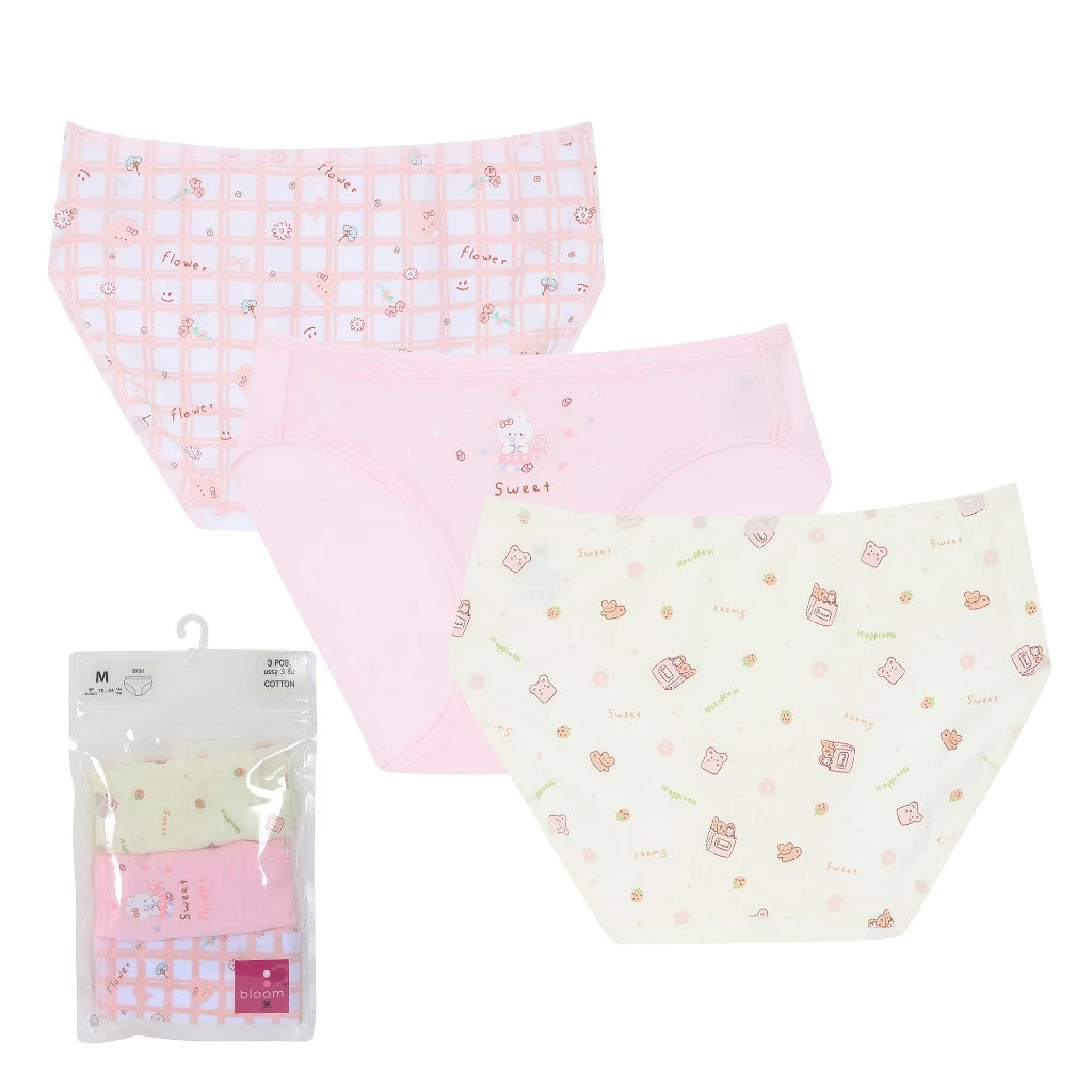 Wacoal Bloom Panty กางเกงในสำหรับเด็ก Pack 3 รุ่น WU6J29 คละสี (PI)