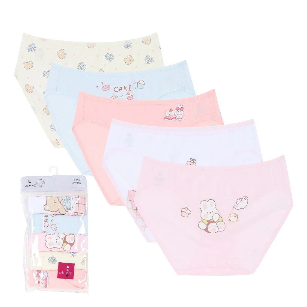 Wacoal Bloom Panty กางเกงในสำหรับเด็ก Pack 5 รุ่น WU6J32 คละสี (CR)
