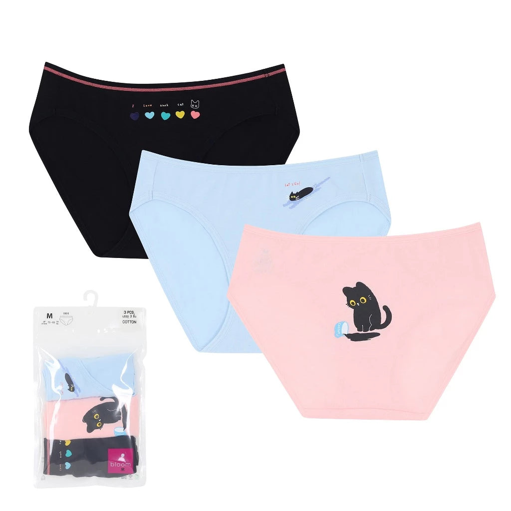 Wacoal Bloom Panty กางเกงในสำหรับเด็ก Pack 3 รุ่น WU6J29 คละสี (BL)