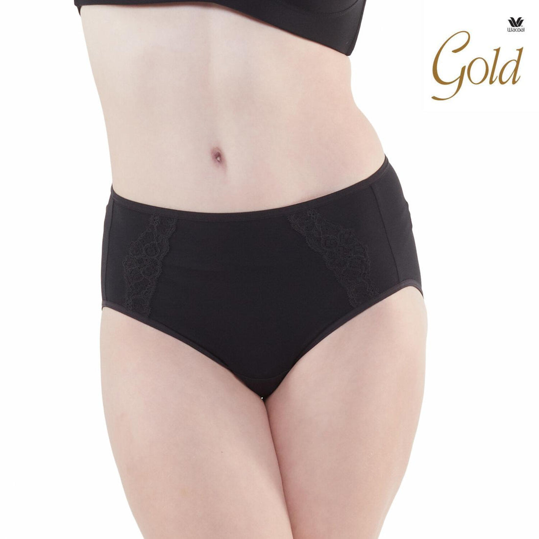 Wacoal Gold Panty กางเกงใน รุ่น W6O541 สีดำ (BL)