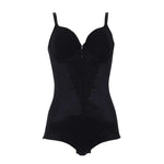 Wacoal Maternity Body Suit for postpartum mothers. Reinforced pattern, model WM3018, black (BL)