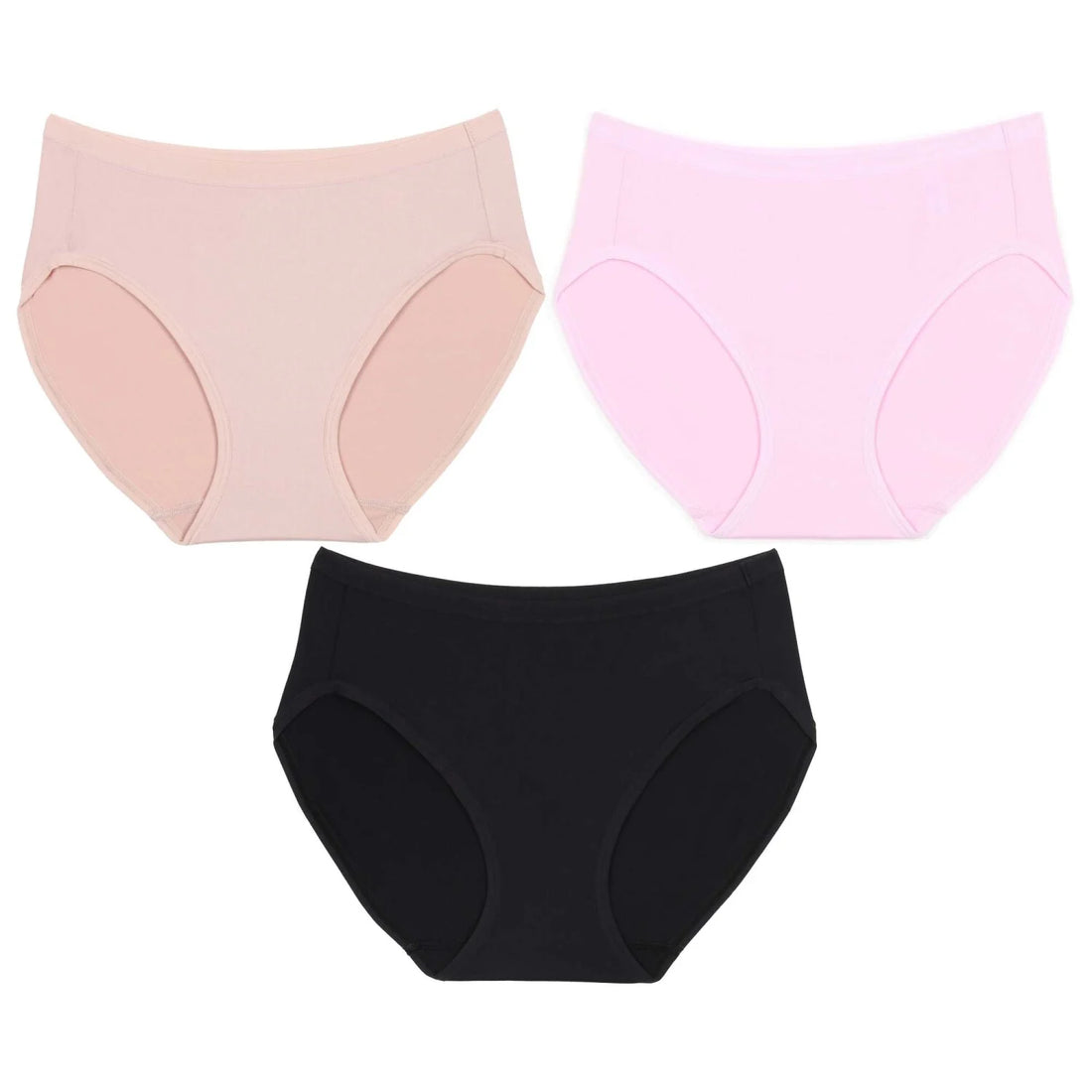 Wacoal Panty pack, comfortable underwear Bikini pattern set 3 pieces, model WU1T34, assorted colors (beige-black-pink)