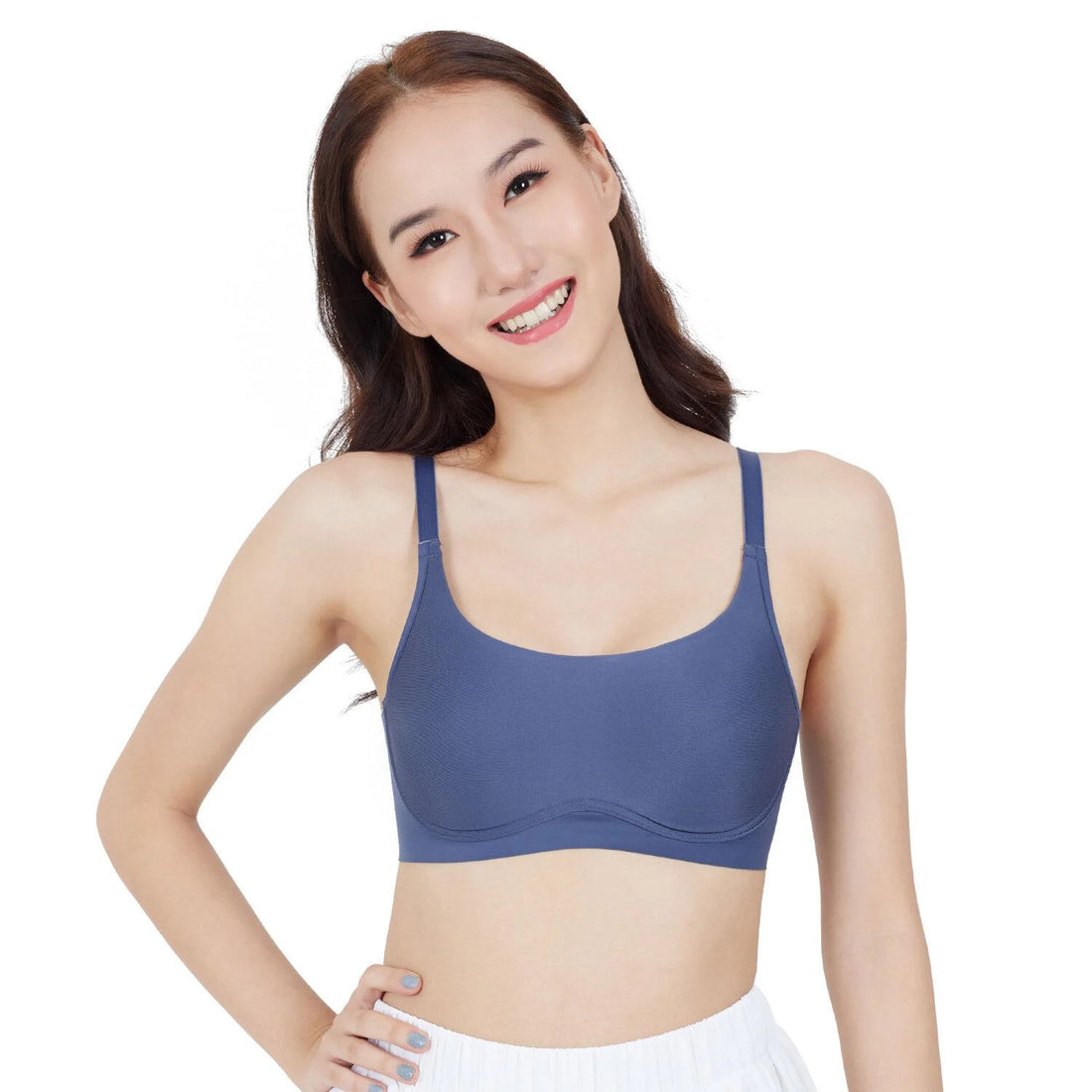 Wacoal New Normal Bra เลือกง่าย ใส่สบาย รุ่น WB5X43 สีเทาออกน้ำเงิน (NG)