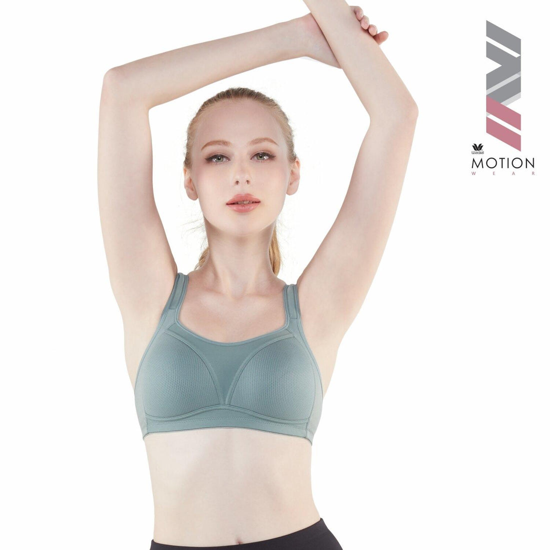 Wacoal Motion Wear Sports Bra Model WR1485 Gray Green (GV)