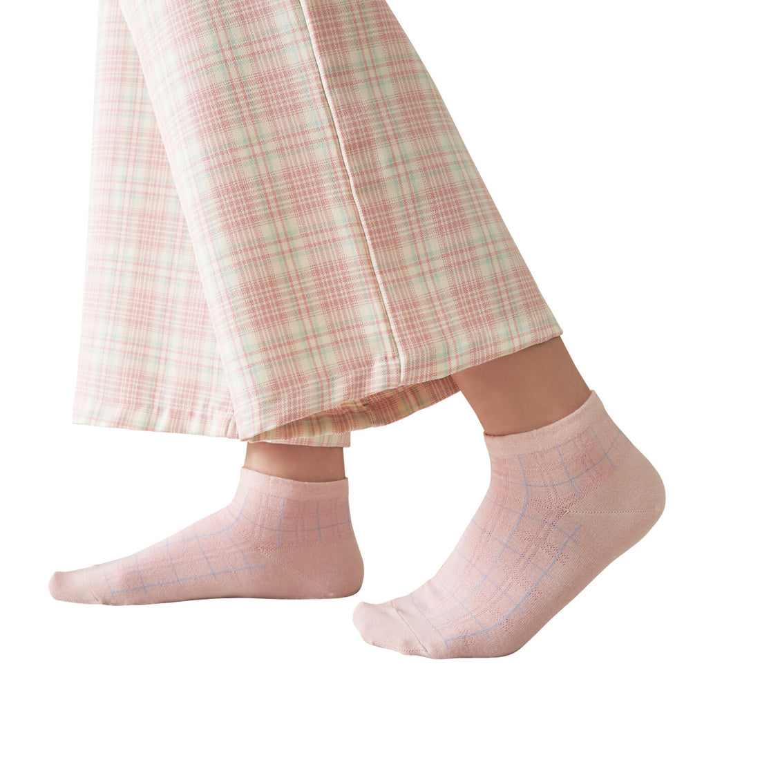 Short Socks Premium Cotton Socks Selected by Wacoal Set 3 pcs Model WW110300 Carnation Pink (CP)