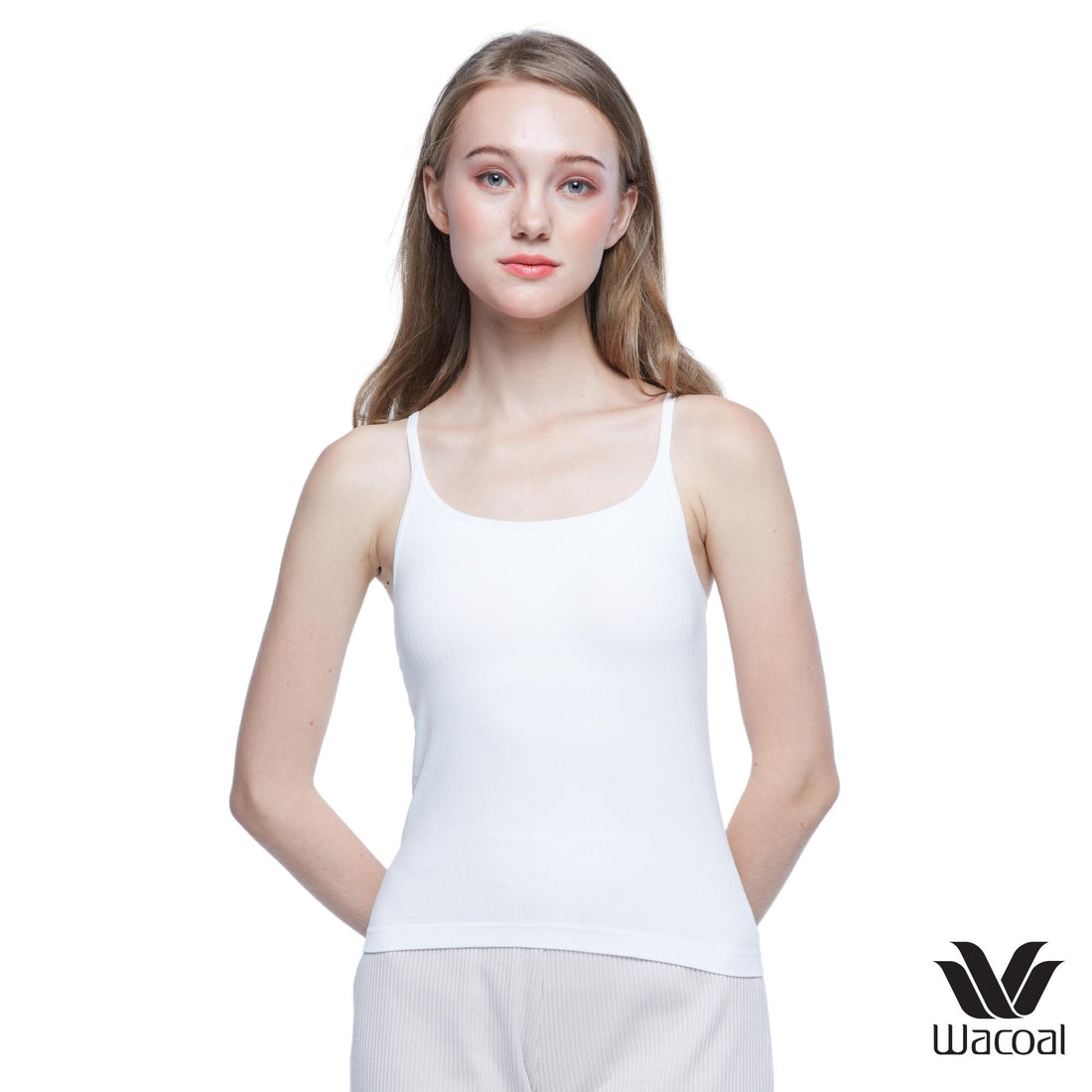 Wacoal Mood Comfy เสื้อสายเดี่ยว มีบราในตัว วาโก้มู้ด รุ่น WH4M04 สีขาว (WH)