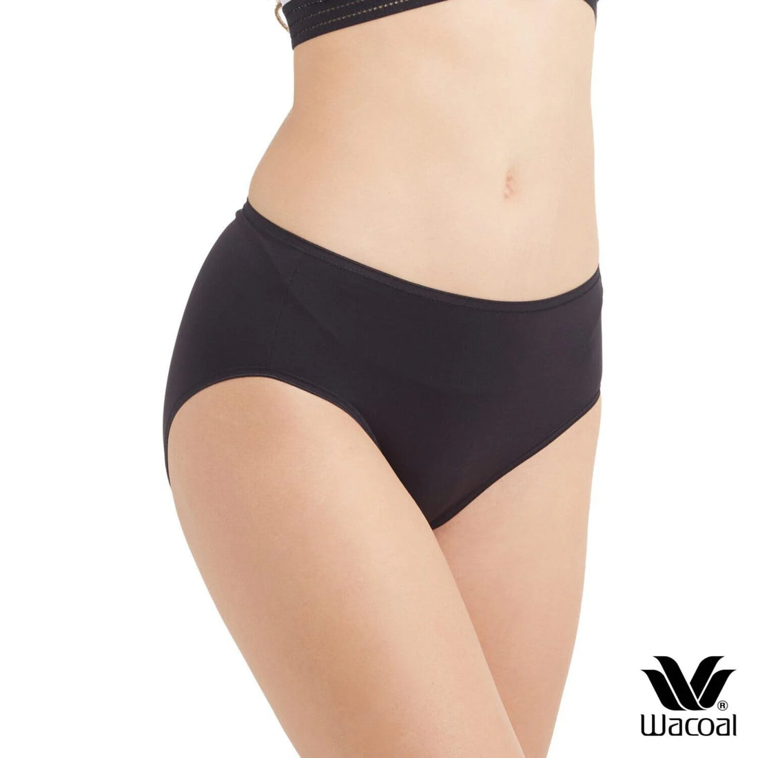 Wacoal Super soft panty กางเกงในนุ่มสบาย รูปแบบครึ่งตัว Set 3 ชิ้น รุ่น WU3T11 คละสี (สีดำ-สีเนื้อ-สีชมพูอ่อน)
