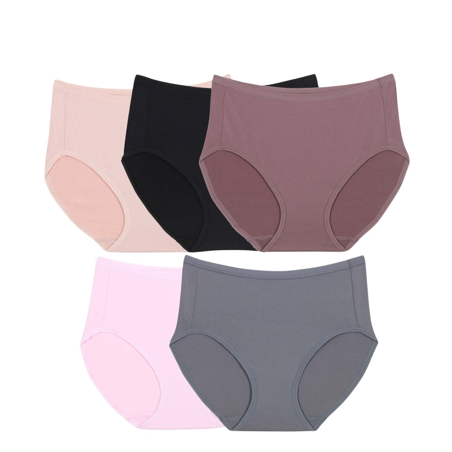 Wacoal Panty pack กางเกงในใส่สบาย รูปแบบเต็มตัว set 5 ชิ้น รุ่น WU4F34 คละสี (สีเบจ-สีดำ-สีชมพูดอกคาร์เนชั่น-สีเทา-สีน้ำตาลไหม้)