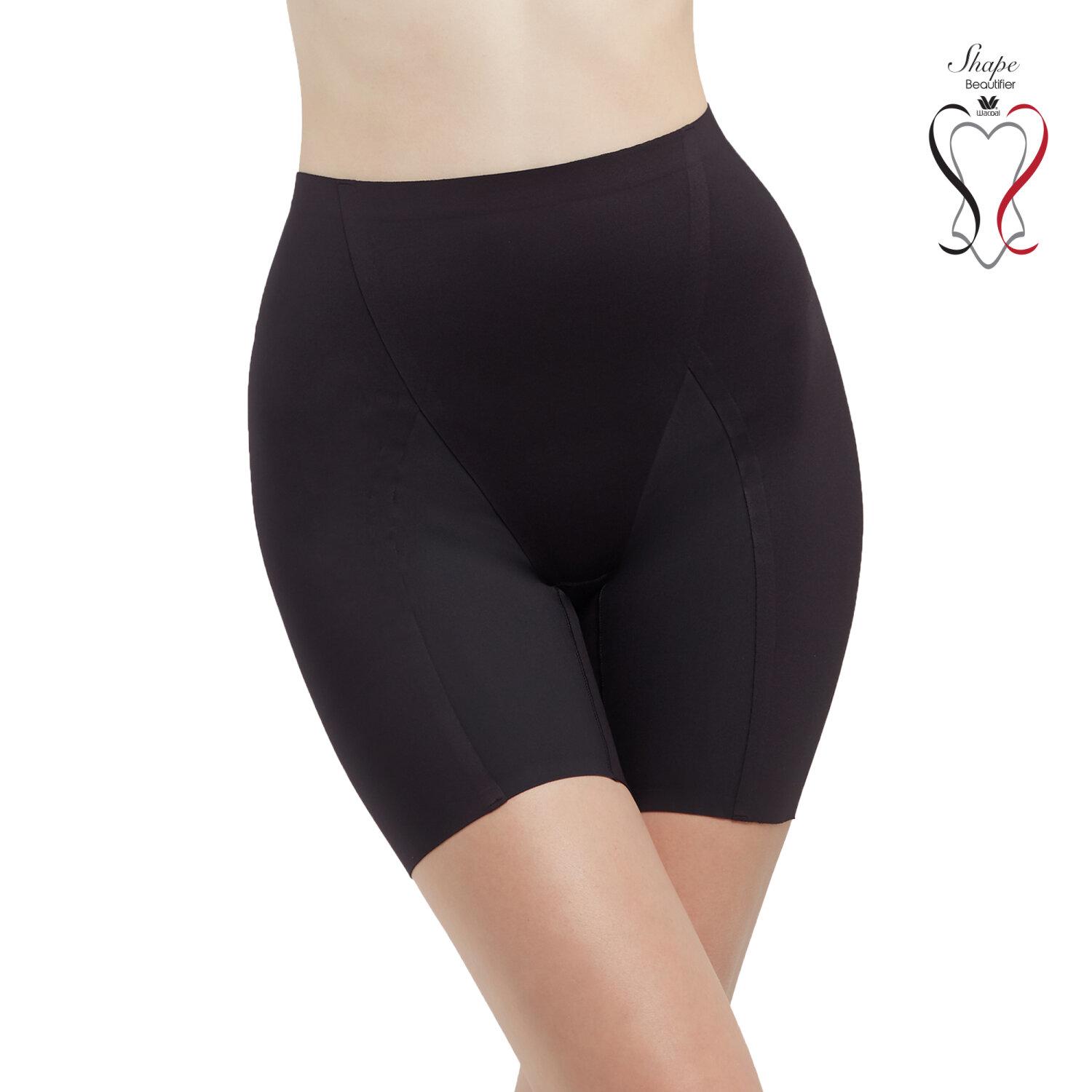 Wacoal Shapewear Stay กางเกงกระชับสัดส่วน แบบสเตย์ขายาวเอวปกติ รุ่น WG4126 สีดำ(BL)