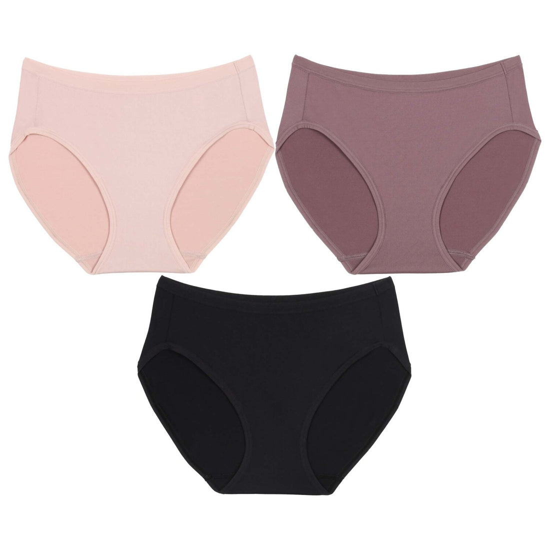 Wacoal Panty pack, comfortable underwear Bikini set 3 pieces, model WU1T34, assorted colors (beige-black-burnt brown)