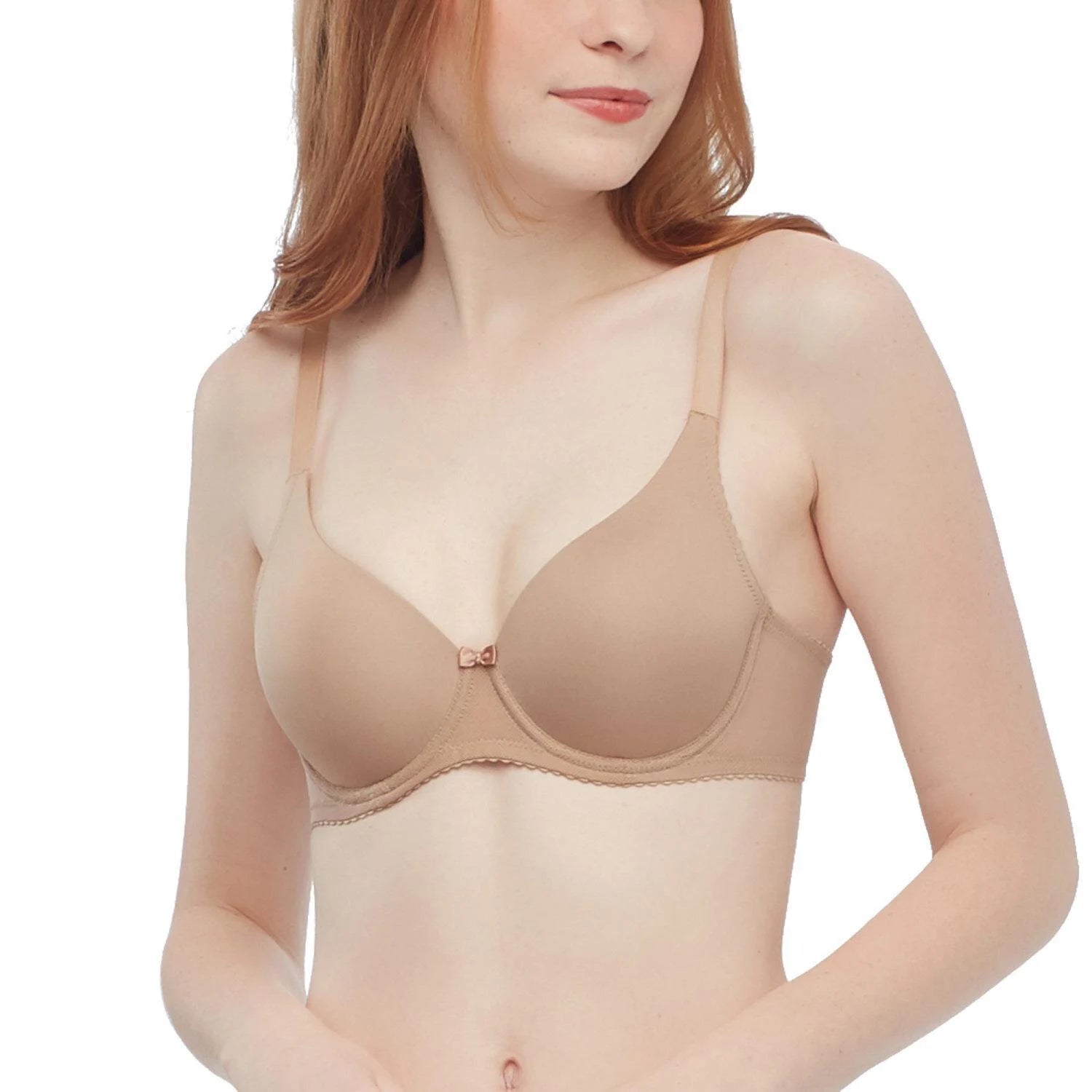 Wacoal Seamless Bra บราไร้ตะเข็บ เนียนเรียบ เสริมฟองน้ำ 15 มม. รุ่น WB5A86 สีโอวัลติน (OT)