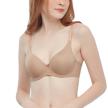 Wacoal Seamless Bra Seamless bra, smooth and smooth, add 15 mm. sponge, model WB5A86, ovaltine color (OT).