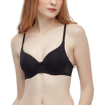 Wacoal Seamless Bra บราไร้ตะเข็บ เนียนเรียบ เสริมฟองน้ำ 15 มม. รุ่น WB5A86 สีดำ (BL)