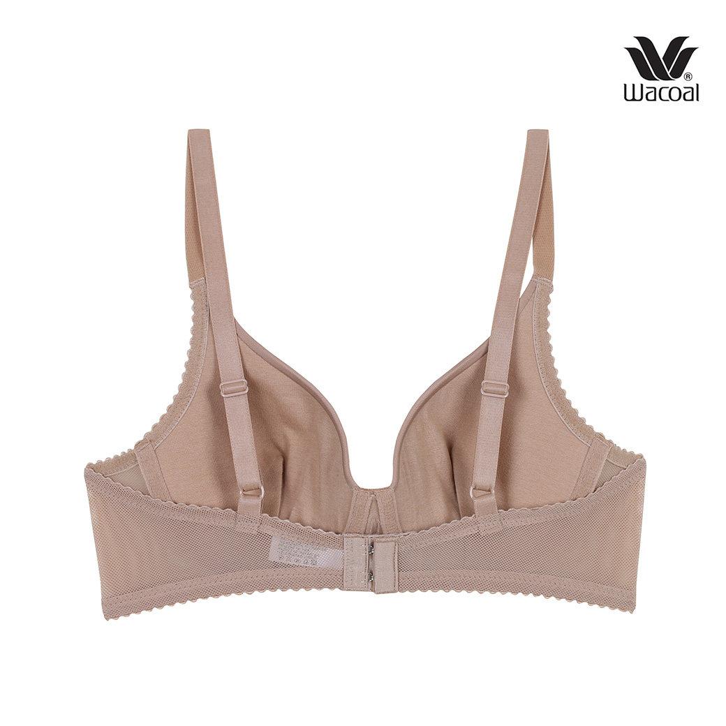 Wacoal Seamless Bra Seamless bra, smooth and smooth, add 15 mm. sponge, model WB5A86, ovaltine color (OT).
