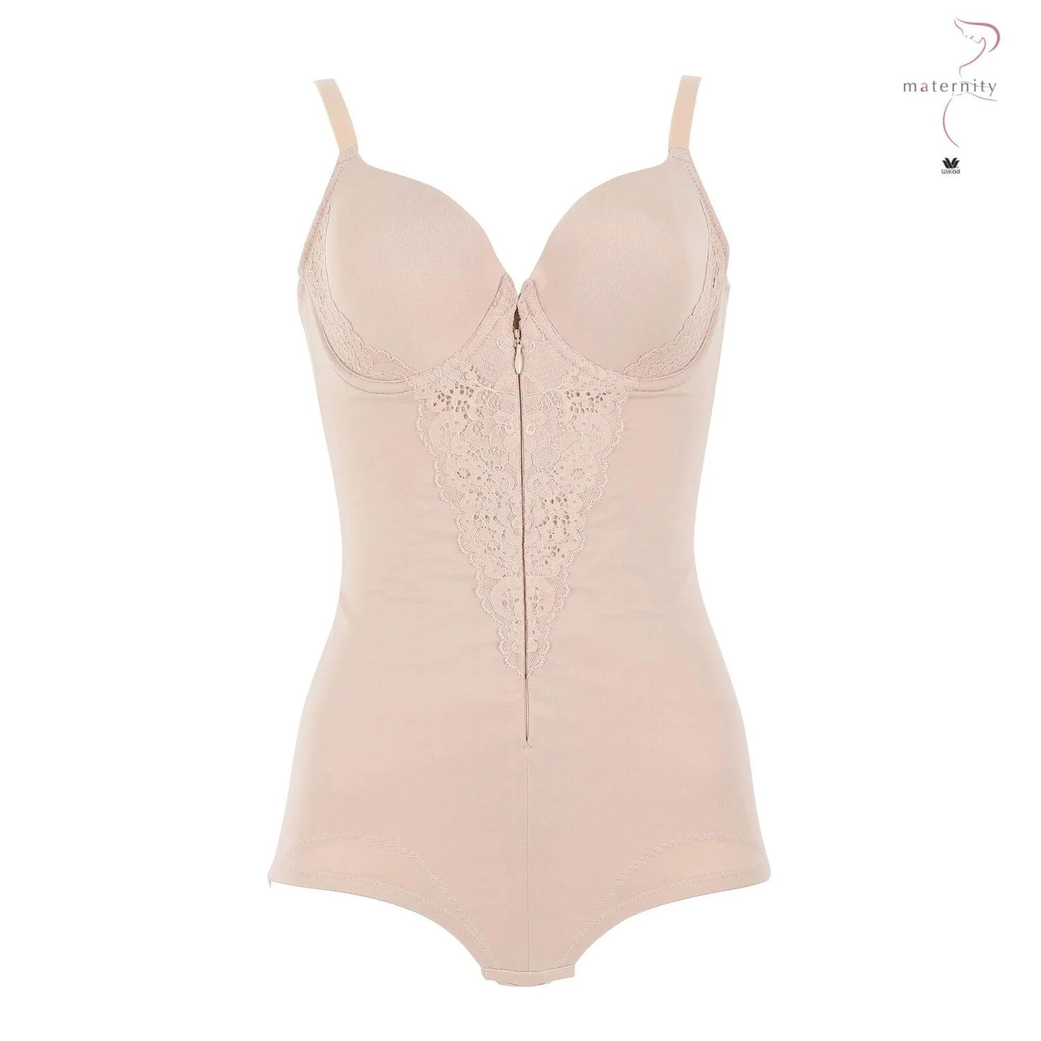 Wacoal Maternity Body Suit สำหรับคุณแม่หลังคลอด รูปแบบเสริมโครง รุ่น WM3018 สีเนื้อ (NN)