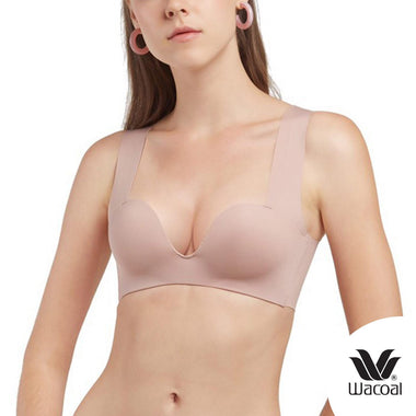 Wacoal Go Girls ML XL Wacoal Seamless Bra Push Up Comfortable Model WB3Y27 Beige (BE)