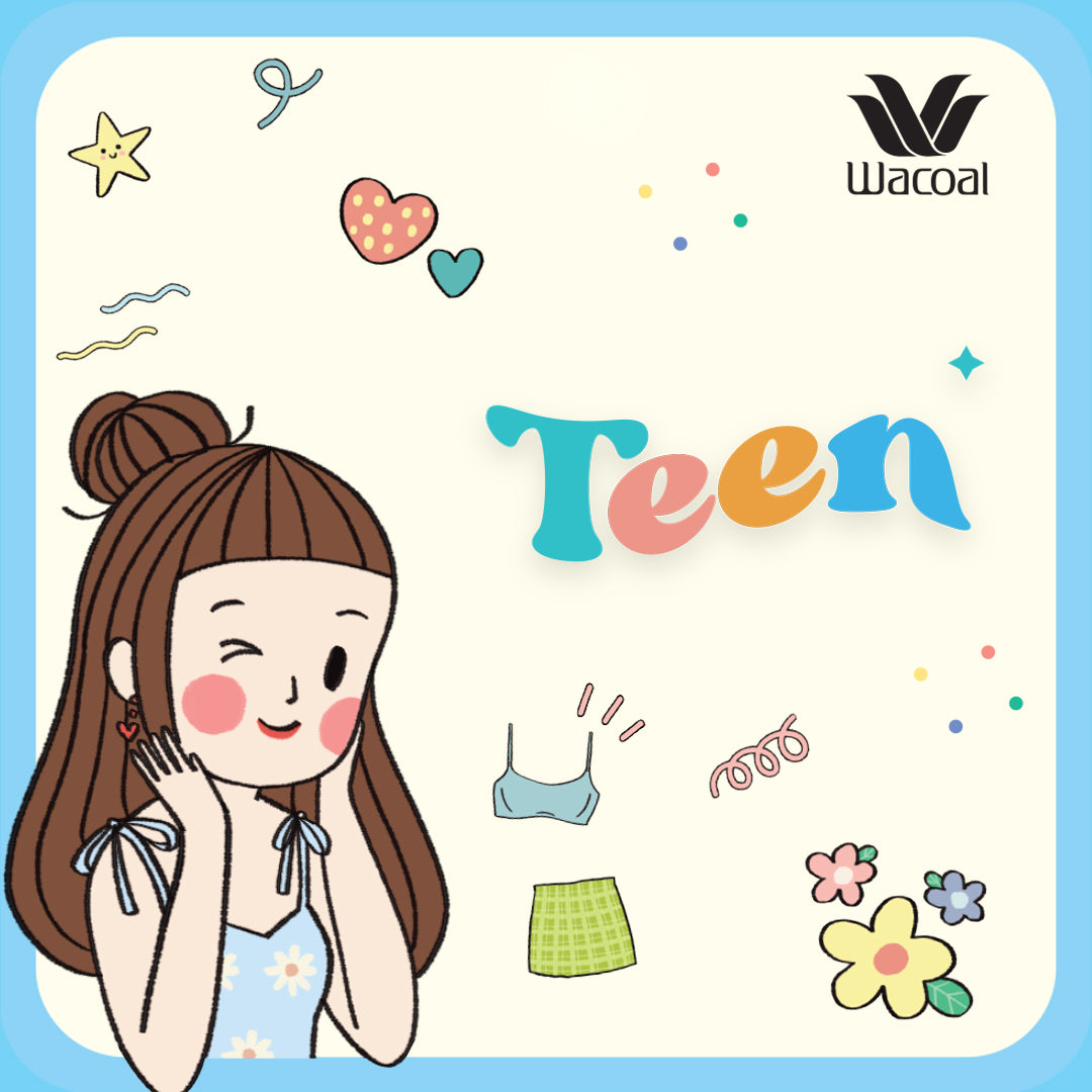 Wacoal Teen ชุดชั้นในสำหรับวัยใส บรามีโครง รุ่น WBT501 สีเนื้ออมส้ม (SP)