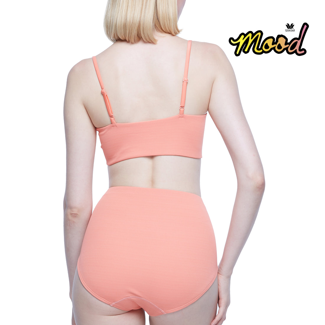 Wacoal Mood Set Beach &amp; Bra Swimwear Set (Tops and pants) model MM1U01 + MM6U01 orange color (OP)