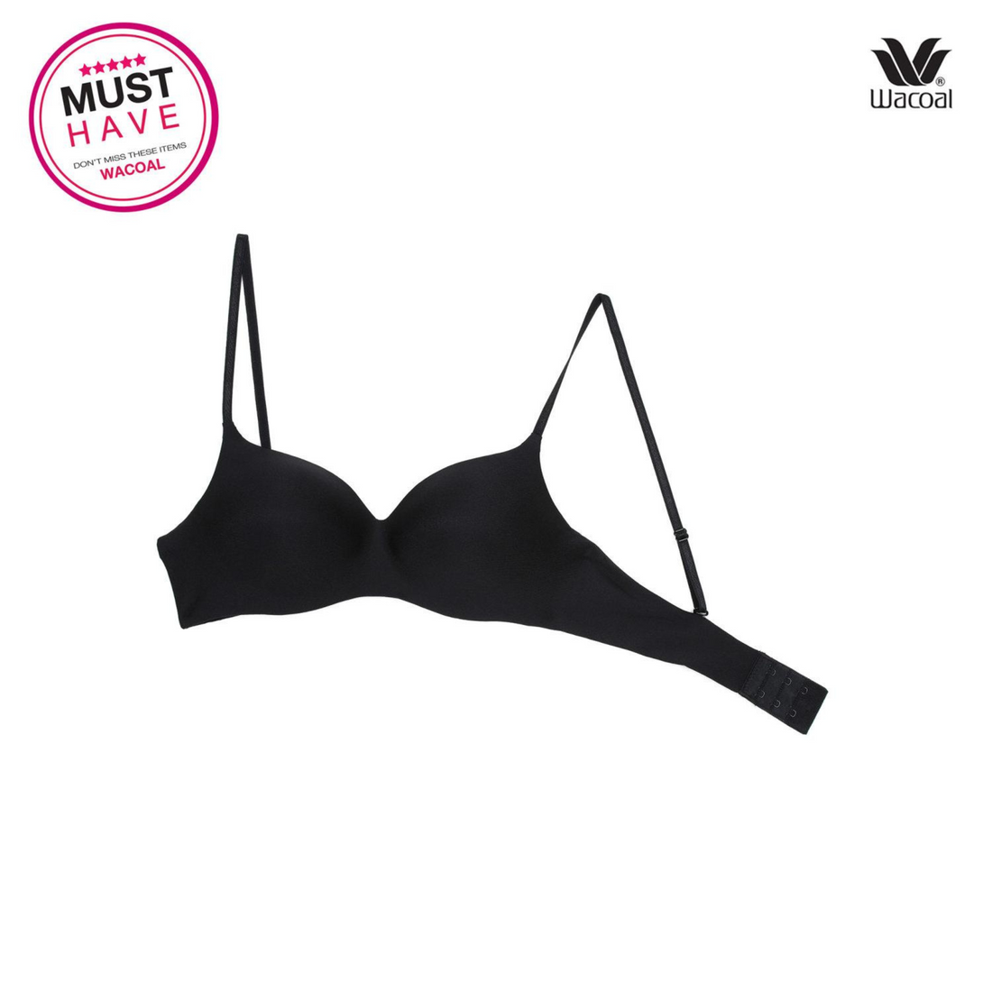 Wacoal Wireless Bra บราไร้โครง นุ่มสบาย รุ่น WB3A14 สีดำ (BL)