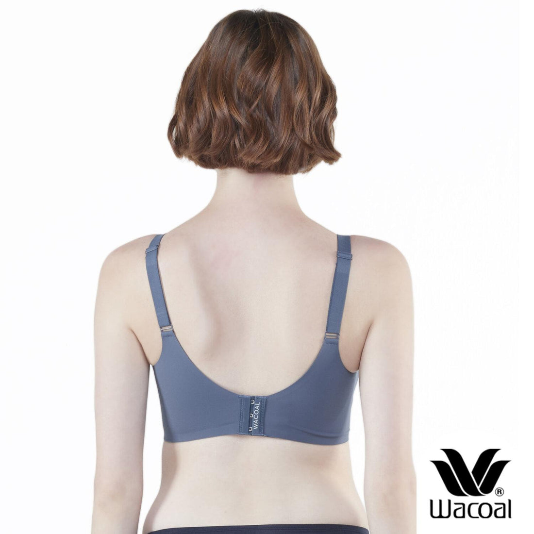 Wacoal Go Girls Jelly Bra Wacoal bra without frame, elastic, firm, lock the chest, model WB3Y28, blue (BU)