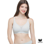 Wacoal smooth underwear set, wireless bra, Smart Size, padded foam, model WB3Y32, green (GR)
