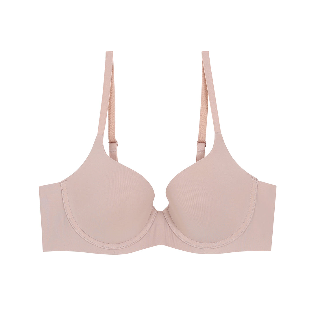 Wacoal Seamless Bra Add 8 mm. thin sponge, model WB5P32, beige (BE)