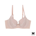 Wacoal Seamless Bra dress with lace Add 8 mm. thin sponge WB5P33 Beige (BE)