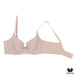 Wacoal Seamless Bra dress with lace Add 8 mm. thin sponge WB5P33 Beige (BE)
