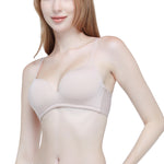 Wacoal Seamless Bra, no wire bra, flat breasts, comfortable to wear, model WB5X63, beige color (BE)