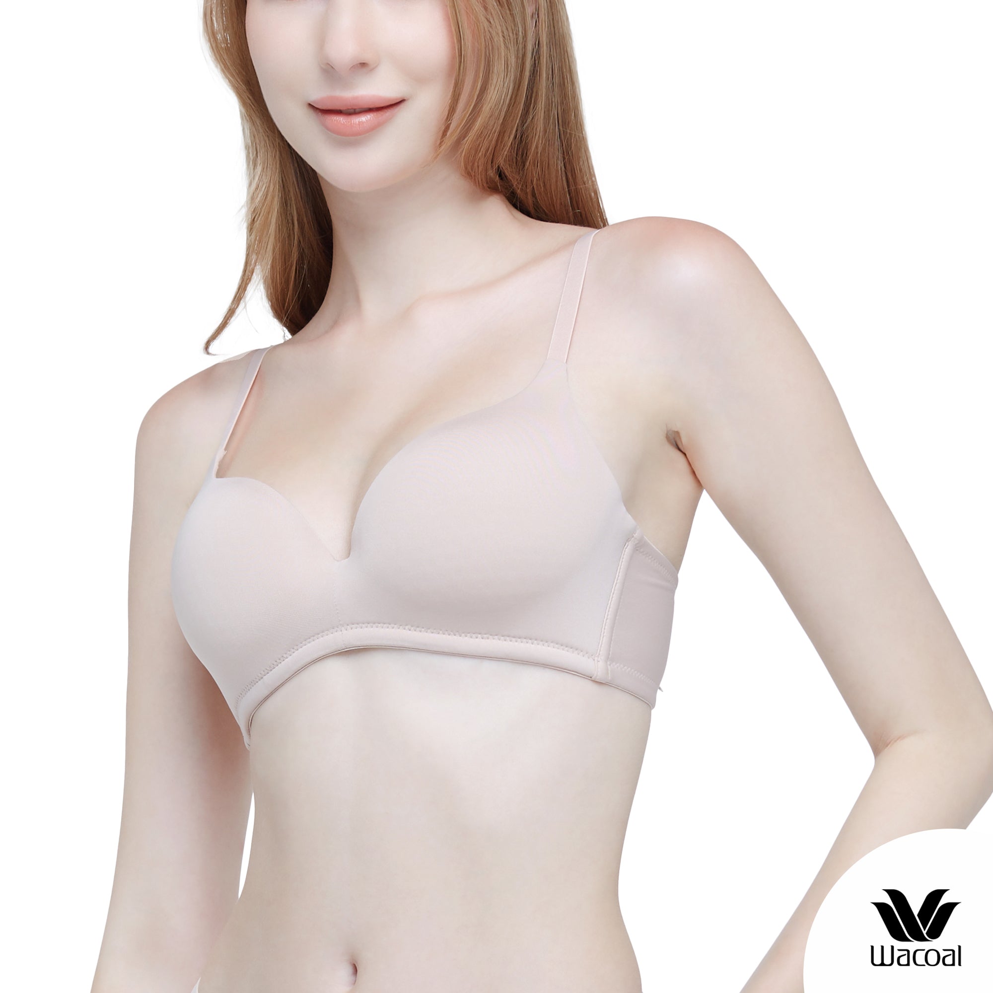 Wacoal Seamless Bra บราไร้โครง เต้าเรียบใส่สบาย รุ่น WB5X63 สีเบจ(BE)