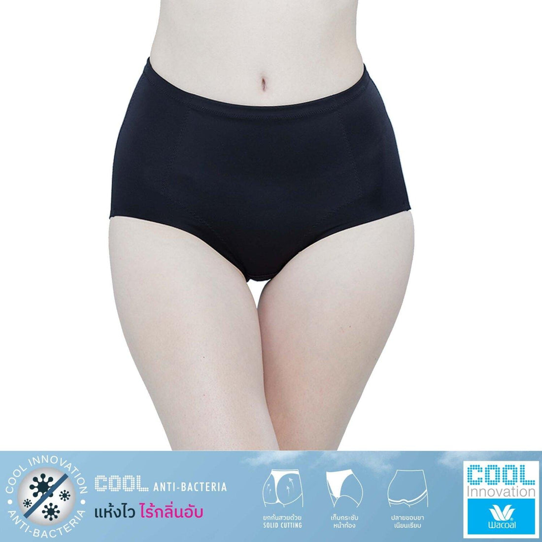 Wacoal Cool Innovation Stay Abdominal Underwear Model WG1268 Black (BL)