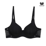 Wacoal Seamless Bra บราไร้ตะเข็บ เนียนเรียบ เสริมฟองน้ำ 15 มม. รุ่น WB5A86 สีดำ (BL)