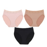 Wacoal Panty pack กางเกงในใส่สบาย รูปแบบบิกินี่ set 3 ชิ้น รุ่น WU1T35 คละสี (สีเบจ-สีดำ-สีโอวัลติน)