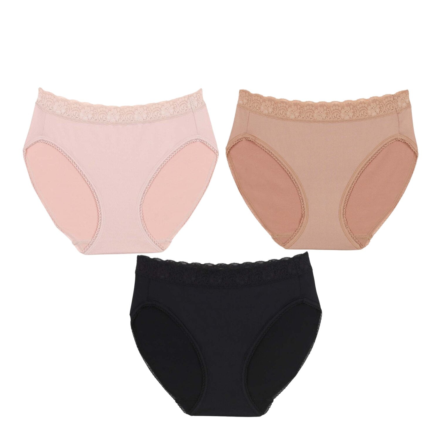 Wacoal Panty pack กางเกงในใส่สบาย รูปแบบบิกินี่ set 3 ชิ้น รุ่น WU1T35 คละสี (สีเบจ-สีดำ-สีโอวัลติน)